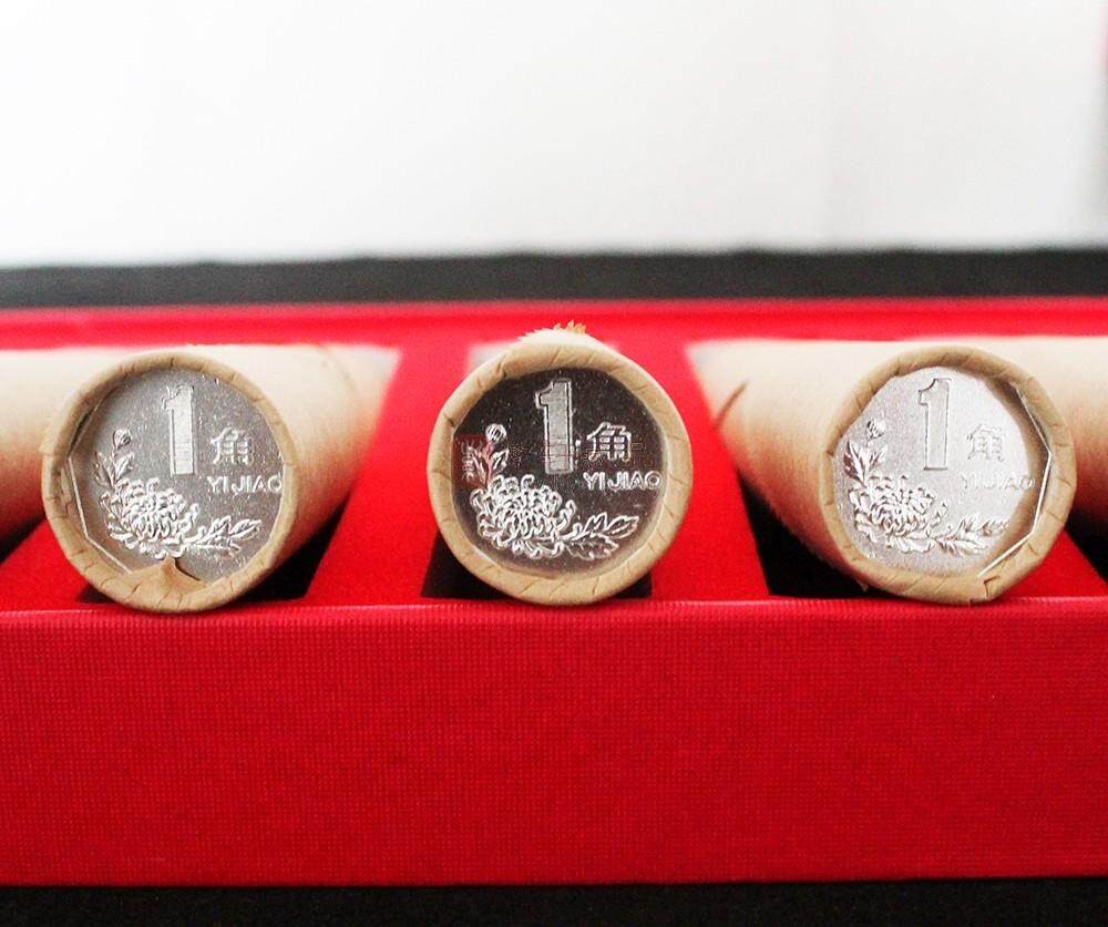 【退市纪念】《财富菊花》1991年~1999年1角硬币卷币套装  共9卷450枚一角硬币