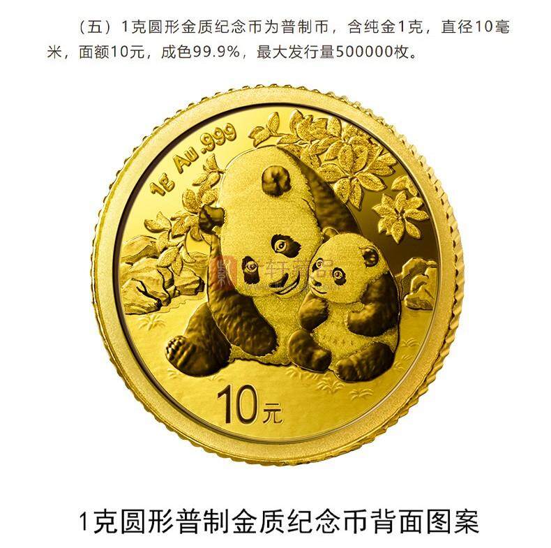 2024年熊猫普制金币  多规格任选
