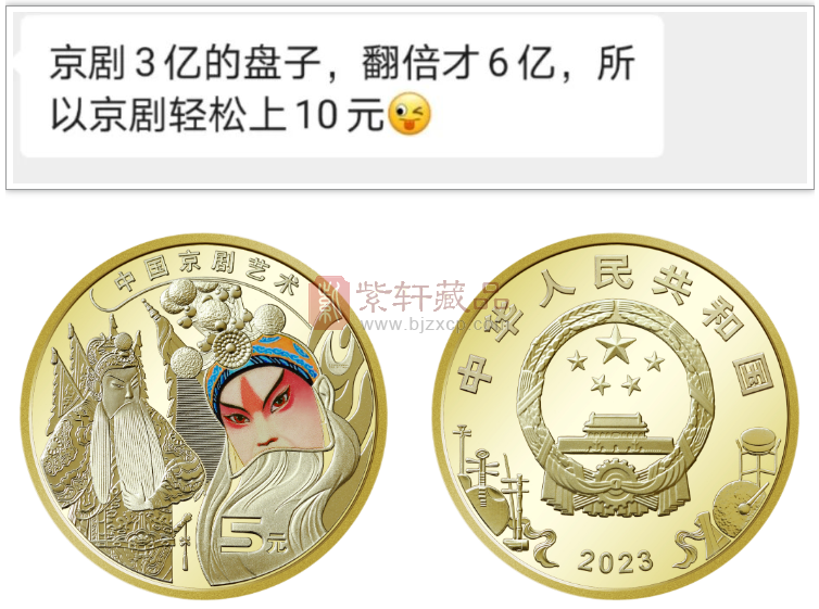 京剧纪念币，能涨到多少？