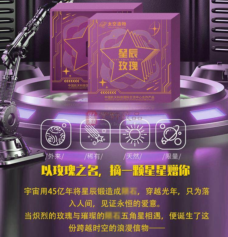太空星辰玫瑰陨石项链（图）