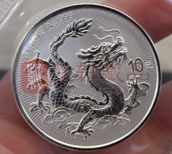中国龙银币封装纪念版行情反弹，裸币即将抽签！（图）