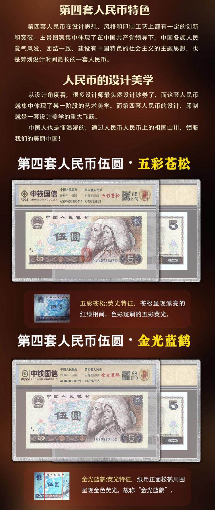 《盛世珍藏》第四套人民币5元版别珍藏（图）