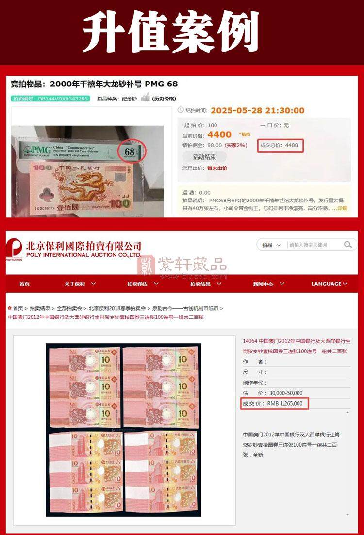 《盛世国钞》2024龙钞冠号大全（图）