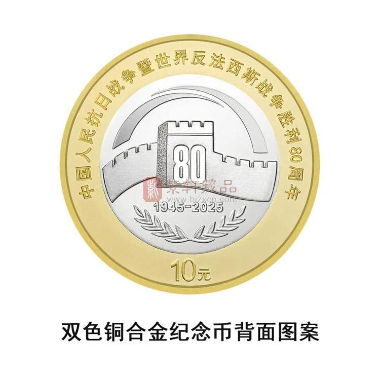 2025八十周年纪念币 80普通纪念币 （图）
