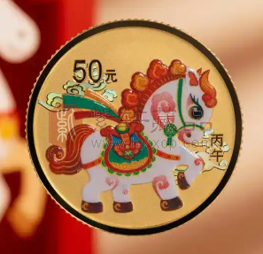 马上如意——2026中国丙午(马)年3克金质纪念币初赏(图) 马上如意——2026中国丙午(马)年3克金质纪念币初赏(图)