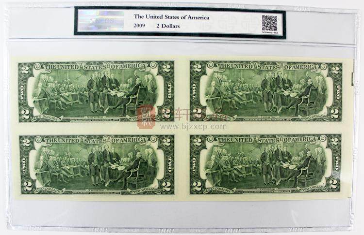 2美元四连体 两美元四连体 横版 评级封装（图）