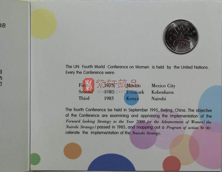 1995联合国第四次世界妇女大会纪念 卡币