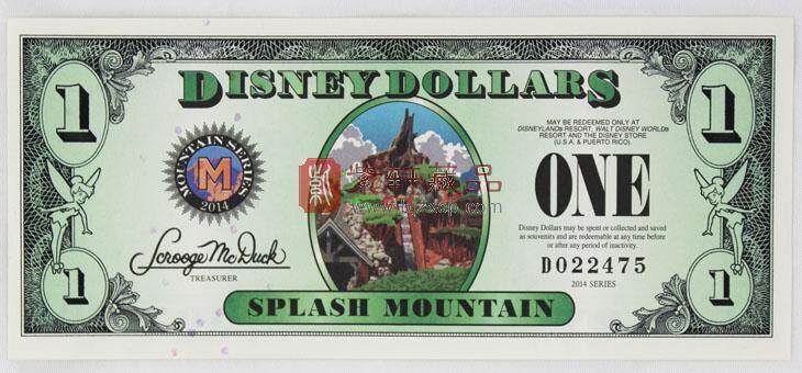 2014年 迪士尼美元纪念钞 1元 