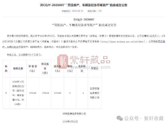 成交拍卖